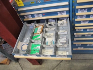 LISTA HEAVY DUTY 10-DRAWER PARTS CABINET W/ CONTENTS (W-50) LOADING & HANDLING FEE $25-